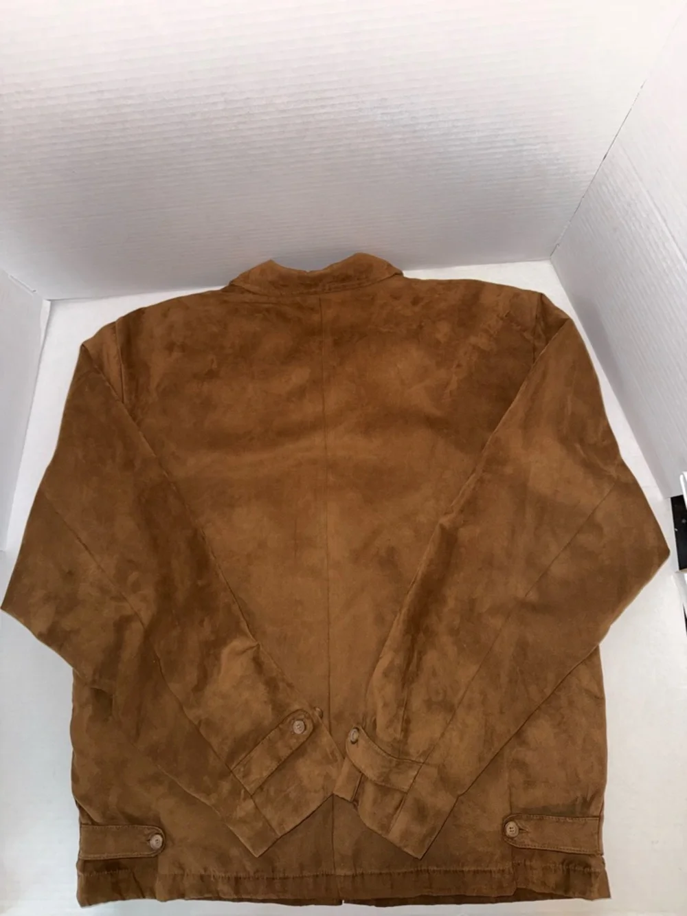 Free Country Men's Tan Suede Zip-Front Shirt Jacket - Picture 5 of 7